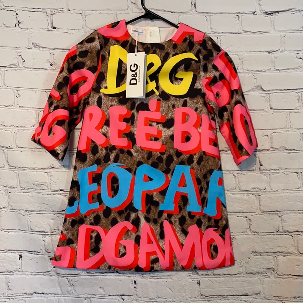 DOLCE & GABBANA GIRLS LEPOARD PRINT DRESS..Sz 8A